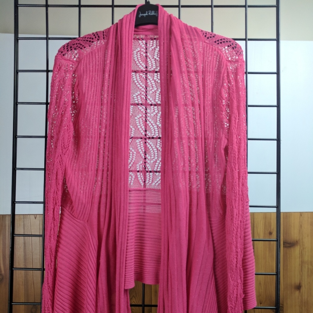Pink Lace Cardigan size small/medium